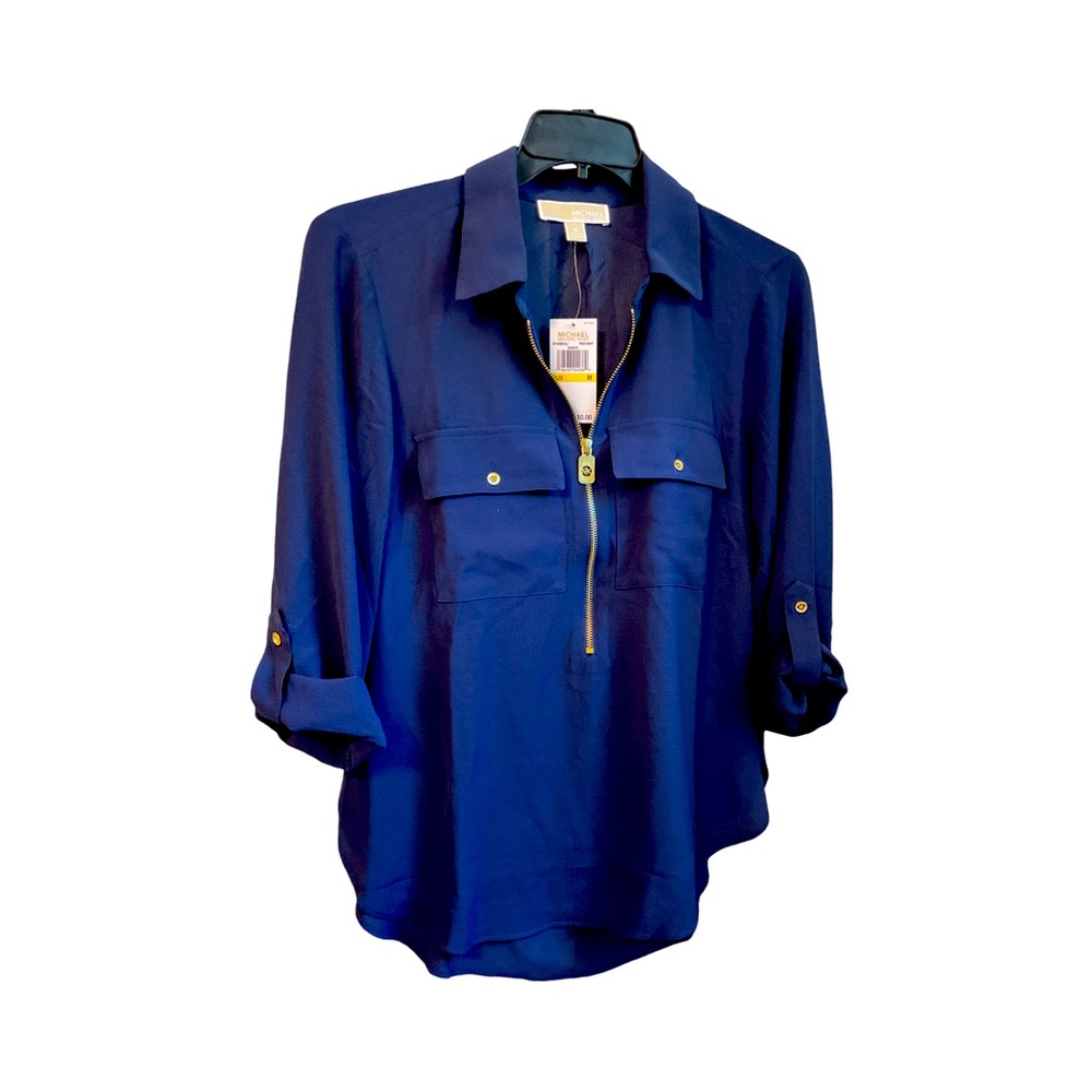 NWT | NAVY BLOUSE BY MICHAEL KORS | SIZE M